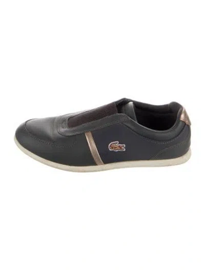 Pre-owned Lacoste Leather Sneakers In Blue