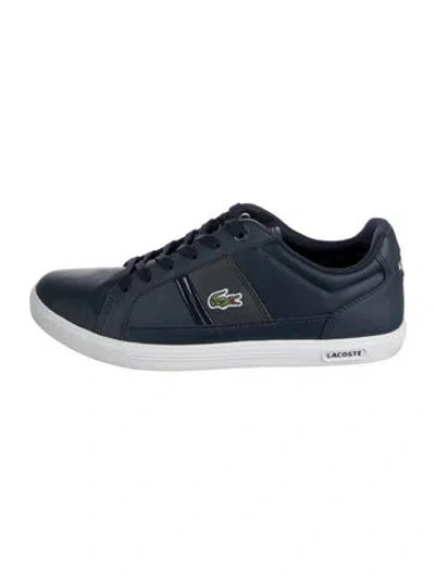 Pre-owned Lacoste Leather Sneakers In Blue