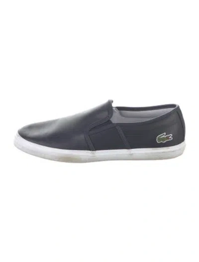 Pre-owned Lacoste Leather Sneakers In Blue