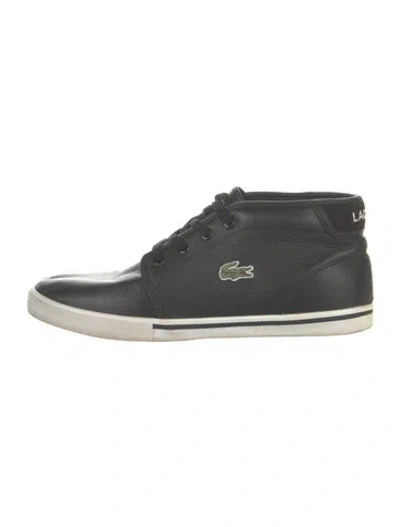 Pre-owned Lacoste Leather Sneakers In Grey