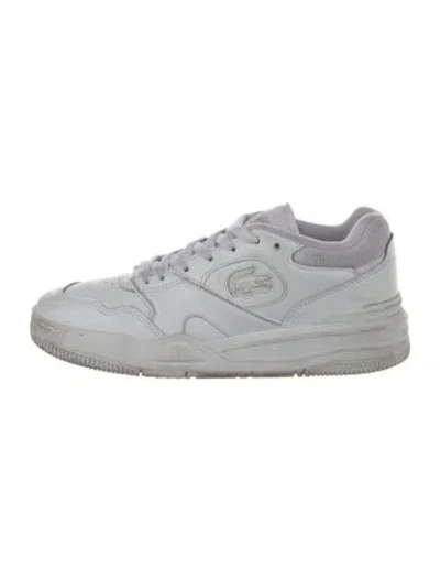 Pre-owned Lacoste Leather Sneakers In Grey/white