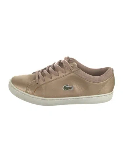 Pre-owned Lacoste Leather Sneakers In Neutrals