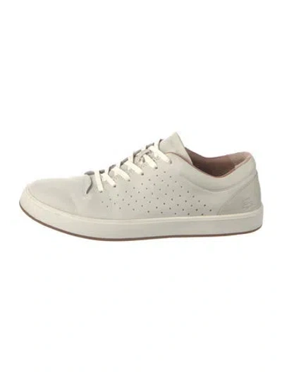 Pre-owned Lacoste Leather Sneakers In White