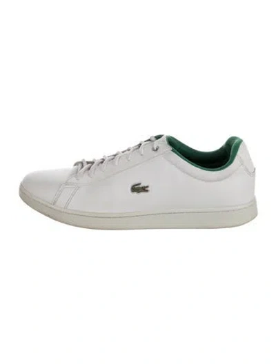 Pre-owned Lacoste Leather Sneakers In White