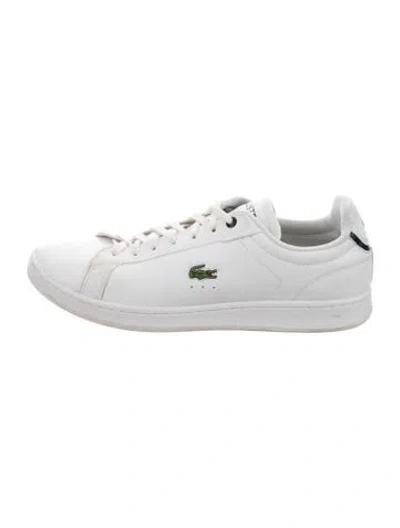 Pre-owned Lacoste Leather Sneakers In White