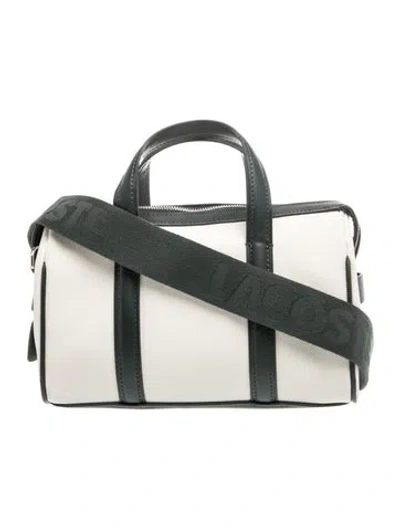 Pre-owned Lacoste Leather Top Handle Bag W/ Tags In White