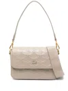 Lacoste Leather Tote Bag In Neutral