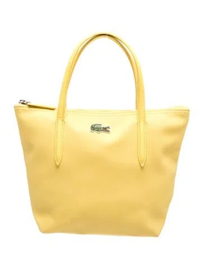 Pre-owned Lacoste Leather Tote In Yellow