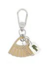 Lacoste Lenglen Charm Keyring In Metallic
