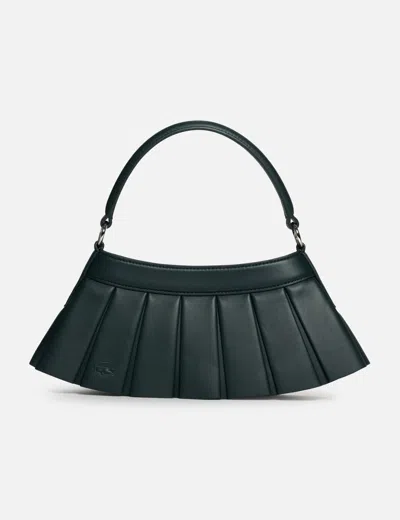 Lacoste Lenglen Leather Purse In Green/绿色/綠色/그린/グリーン