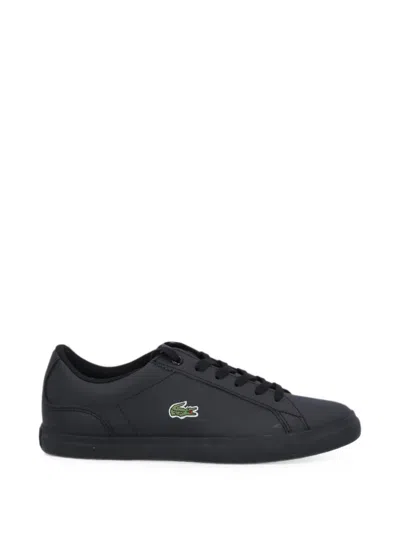 Lacoste Lerond Logo-patch Sneakers In Black