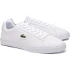 Lacoste Mens White Carnaby Evo Bl 1 Low-top Sneakers In White/white