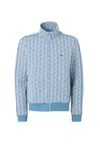 Lacoste Light Blue Paris Jacquard Jacket In Multi