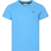 LACOSTE LIGHT BLUE T-SHIRT FOR BOY WITH CROCODILE