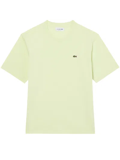 Lacoste Light Green Cotton T-shirt In Gray