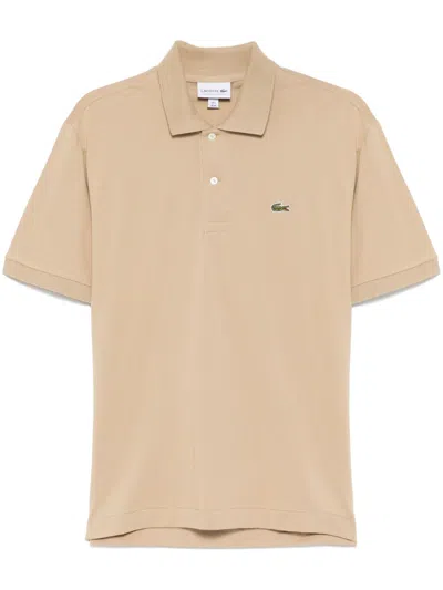 Lacoste Classic Cotton Pique Fashion Polo Shirt In Nude