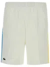 Lacoste White Polyester Bermuda Shorts In White