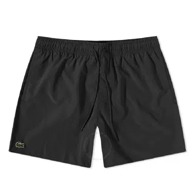 Lacoste Lightweight Quick-dry Swim Shorts In Green/black