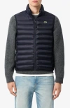 Lacoste Lightweight Water Repellent Puffer Vest In Abysm