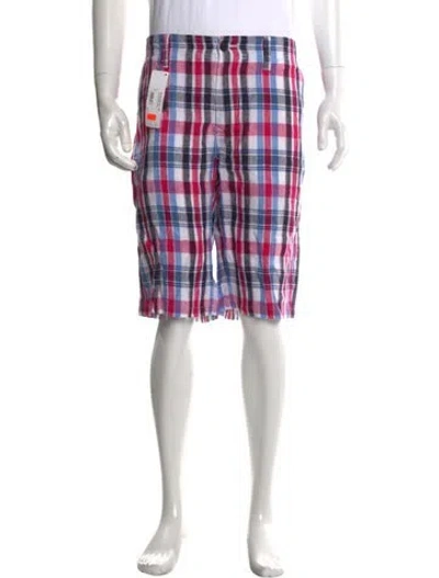 Pre-owned Lacoste Linen Chino Shorts W/ Tags In Multicolor