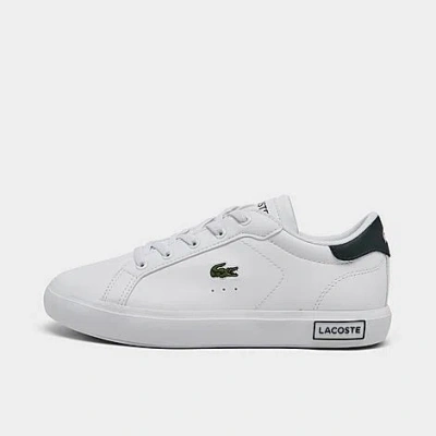 Lacoste Little Kids' Powercourt Casual Shoes In White/white