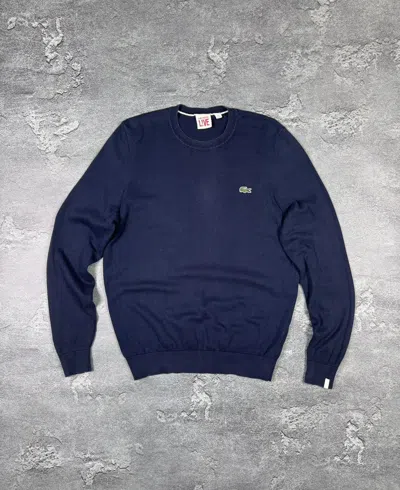 Pre-owned Lacoste Live Knitted Sweater Size S Streetwear In Blue