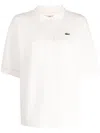 Lacoste Logo-appliqué Cotton Polo Shirt In White