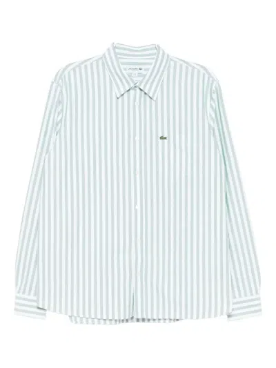Lacoste Logo-appliqué Cotton Shirt In White