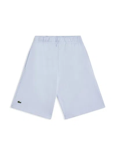 Lacoste Kids' Logo-appliqué Cotton Track Shorts In Blue