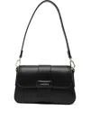Lacoste Logo-appliqué Flap Bag In Black
