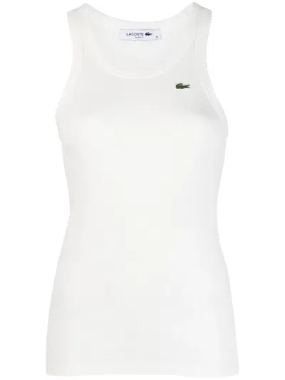 Lacoste Canotta Slim Fleur In White