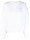 Lacoste Logo-appliqué Long-sleeve Sweatshirt In White