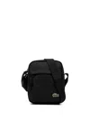 Lacoste Logo-appliqué Messenger Bag In Black