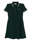 Lacoste Logo-appliqué Polo Dress In Green