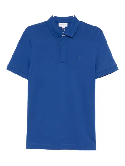 Lacoste Logo-appliqué Polo Shirt In Blue