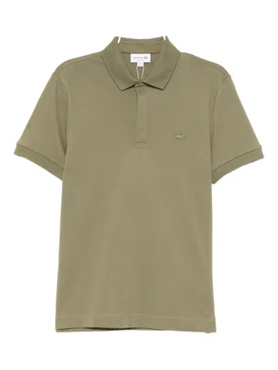 Lacoste Logo-appliqué Polo Shirt In Green