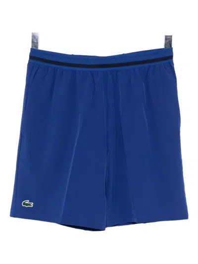 Lacoste Logo-appliqué Shorts In Blue