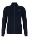 Lacoste Collar Ribbed Cuffs Jacket In Blue