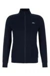 Lacoste Collar Ribbed Cuffs Jacket In Blue