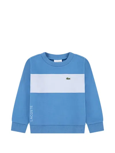 Lacoste Logo Appliqué Sweatshirt In Blue