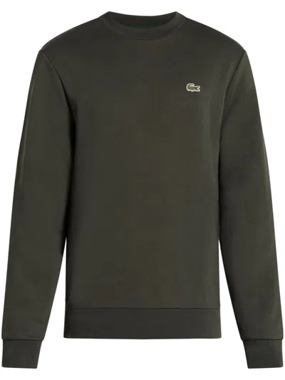 Lacoste Logo-appliqué Sweatshirt In Green