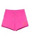 Lacoste Logo-appliqué Swim Shorts In Pink