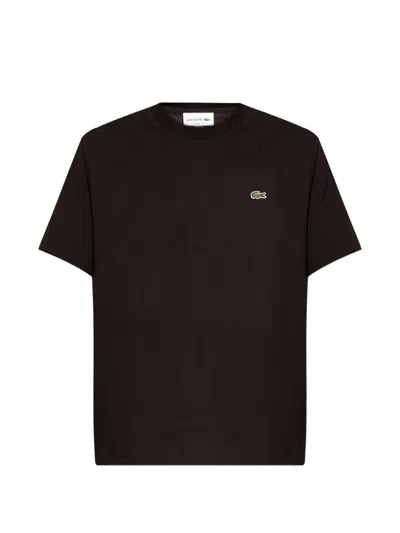 Lacoste Logo-appliqué T-shirt In Black