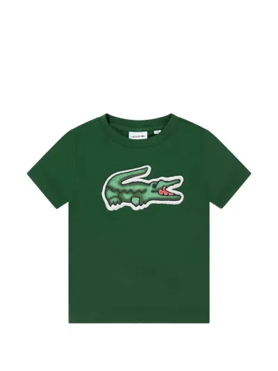 Lacoste Logo-appliqué T-shirt In Green