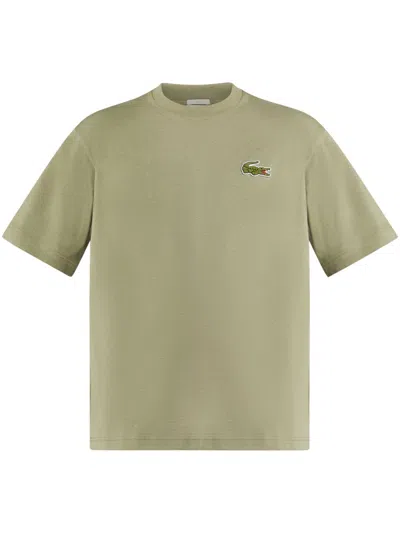 Lacoste Logo-appliqué T-shirt In Green