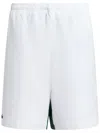 Lacoste Logo-appliqué Track Shorts In White