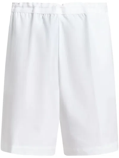 Lacoste Logo-appliqué Track Shorts In White