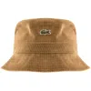 Lacoste Logo Bucket Hat Brown In Brown