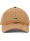 Lacoste Logo Cap In Brown