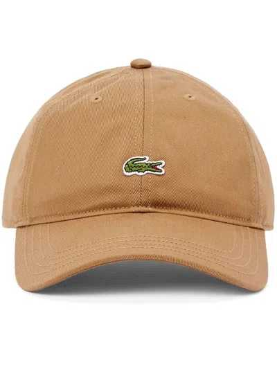 Lacoste Logo Cap In Brown